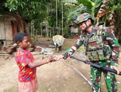 Masyarakat Papua Terima Bantuan Makanan Bergizi dari Satgas Yonif 614/RJP
