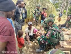 Satgas Yonif 614/RJP Berikan Pengobatan Gratis untuk Masyarakat Papua