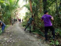 Koramil 1001-07/Amuntai Tengah Ajak Warga Bersihkan Lingkungan