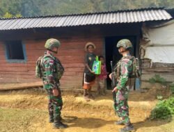 Satgas Yonif 614/RJP Bagikan Sembako kepada Masyarakat Distrik Malagai