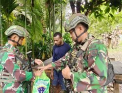 Satgas Yonif 614/RJP Berikan Rasa Aman dan Bantuan kepada Warga Dabra