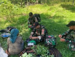Layanan Kesehatan dari Satgas Yonif 614/RJP untuk Warga Pirime
