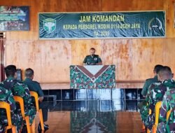 Pengarahan Dandim 0114/Aceh Jaya, Tingkatkan Semangat Kerja