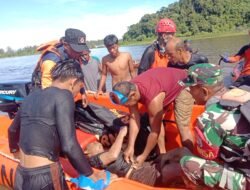 Babinsa Bersinergi Lakukan Pencarian Korban Tenggelam