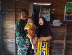 Babinsa Tabunganen Berikan Bantuan Susu, Bantu Anak Asuh Pulih dari Stunting