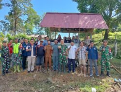 Dandim 0105/Abar Hadiri Launching Tanam Padi Serentak dan Terhubung Zoom dengan Presiden RI