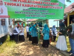 Danramil Anjir Pasar Hadiri Penilaian Lomba Posyandu Tingkat Kabupaten Barito Kuala