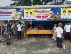 Pastikan Aman dan LAncar, Babinsa Melaksanakan Pendampingan Pasar Murah