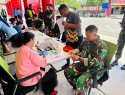 Satgas Yonko 465 Kopasgat, Balai Karantina Kesehatan, dan Puskesmas Gelar Skrining Malaria dan TB di Bandara Tanah Merah