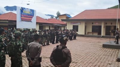 Satgas Kopasgat Pos Moenamani Ikut Apel Gabungan, Wujud Sinergi Jaga Keamanan Dogiyai