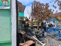 Aksi Sinergi Ciptakan Kepedulian Terhadap Sesama, Karya Bakti Kodim 0114/Aceh Jaya di Pasar Lamno