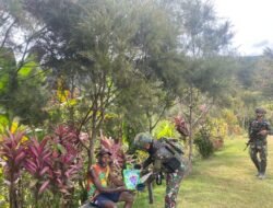 Bantuan Sembako dari Satgas Yonif 614/RJP untuk Warga Perbatasan Papua