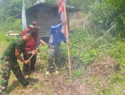 Kodim 0911/Nunukan Siapkan Segala Sesuatu Jelang Pembukaan TMMD Ke-124, Termasuk Pemasangan Umbul-Umbul