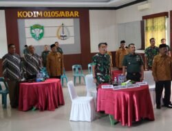 Danrem 012/TU dan Dandim 0105/Abar Ikuti Halal Bihalal Virtual Purnawirawan TNI-Polri dengan Presiden RI