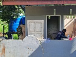 Satgas TMMD 124 Kodim 0911/Nunukan Bahu Membahu Rehab MCK Masjid Mansapa