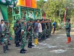 Apel Pagi Awali Kegiatan Satgas Kodim0901/Samarinda di Lokasi TMMD