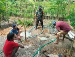 Kodim 0911/Nunukan Melalui TMMD Genjot Pengeboran Air Bersih Manual di Kelurahan Mansapa