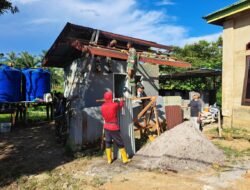 Satgas TMMD Kodim 0911/Nunukan Rehab MCK Umum di Mansapa