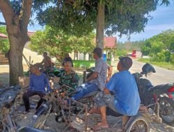 Babinsa Serma Nasri Ajak Warga Desa Blang Dalam Jaga Kekompakan dan Lingkungan di Aceh Jaya