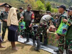 Kepedulian Satgas Yonif 614/RJP: Pembagian Sembako untuk Masyarakat Distrik Malagayneri