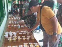 Kodim 1001/HSU-BLG Lakukan Tes Urine Dadakan untuk Cegah Penyalahgunaan Narkoba