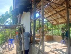 Satgas TMMD 124/Nunukan Genjot Pemasangan Dinding Rumah Warga