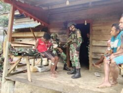 Masyarakat Kampung Dabra Terima Pelayanan Kesehatan dari Satgas Yonif 614/RJP