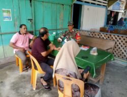 Antisipasi Banjir Musim Hujan, Babinsa Panga Imbau Warga Jaga Kebersihan Lingkungan