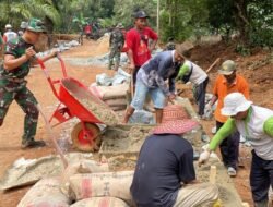 Satgas TMMD ke-124 Kodim 1009/Tla Tak Kenal Lelah, Siring Jalan Mulai Terwujud