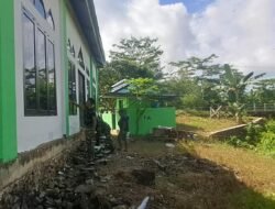 Kolaborasi Apik Satgas TMMD dan Warga Percantik Masjid Al-Muhajirin Mansapa