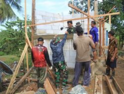 Satgas TMMD Bangun MCK untuk Mushola Darul Huda di Desa Gunung Melati