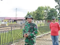 Koramil 1001-11/Danau Panggang Gelar Karya Bakti di Puskesmas Paminggir