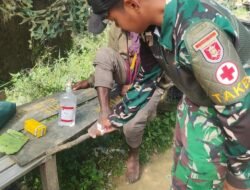 Satgas Yonif 614/RJP Berikan Pelayanan Kesehatan kepada Masyarakat Kampung Popome