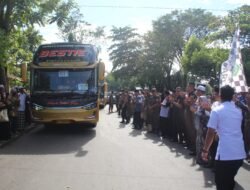 Kodim 1001/HSU-BLG Dukung Pelepasan Calon Jemaah Haji Kloter ke-2