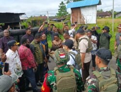 Satgas Kopasgat TNI AU Amankan Kedatangan Menteri Pertahanan dan Menteri Keuangan di Nduga