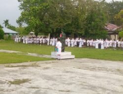 Peringati Hari Lahir Pancasila, Babinsa Masni Jadi Inspektur Upacara di SMP Negeri 11