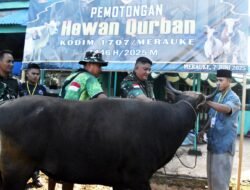Bakti Sosial TNI, Kurban Idul Adha Dibagikan Kepada Semua Golongan di Merauke