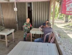 Babinsa Posramil 05/PC Sapa Warga di Desa Lhok Guci, Bangun Komunikasi Teritorial