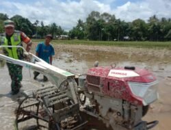 Babinsa Setia Bakti Turun ke Sawah: Serka Parwoto Dampingi Petani Bajak Lahan Pertanian