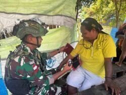 Satgas Pamtas RI-PNG Berikan Layanan Pengobatan Gratis di Papua Pegunungan