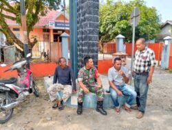 Babinsa Teunom Jalin Komunikasi Sosial, Ajak Masyarakat Jaga Kerukunan Desa Panton