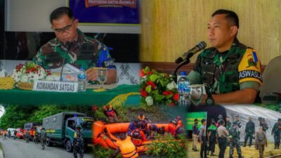 Korem 182/Jazira Onim Gelar Latihan Penanggulangan Bencana Alam di Kaimana