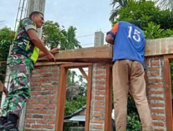 Babinsa Posramil 05/PC Kodim 0105/Aceh Barat Wujudkan Kepedulian Teritorial Lewat Karya Bakti