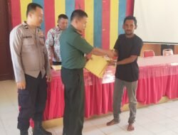 Danramil 02/Sampoiniet Hadiri Pengecekan & Pelipatan Surat Suara Pemilihan Keuchik di Desa Lhok Kruet
