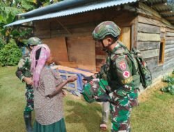 Satgas Yonif 614/RJP Pererat Hubungan dengan Masyarakat melalui Komsos