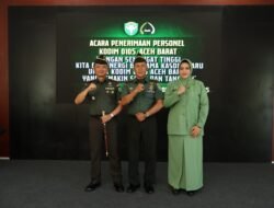 Kasdim Baru Mayor Cke Teguh Widodo Disambut Meriah di Kodim 0105/Abar