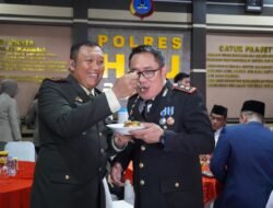 Dandim 1001/HSU-BLG Hadiri HUT Bhayangkara ke-79, Sinergi TNI-Polri Jaga Kamtibmas