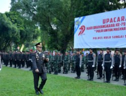 TNI-Polri Bersinergi: Kodim 1003/HSS Hadiri Upacara HUT Bhayangkara Ke 67 di HSS