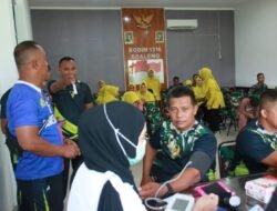 Pemeriksaan Kesehatan Gratis untuk Anggota Kodim 1316/Boalemo dan Persit