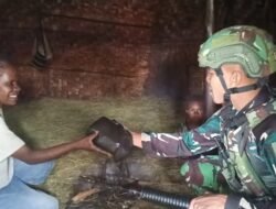 Satgas Yonif 614/RJP Pererat Silaturahmi dengan Tokoh Masyarakat di Kampung Ninabua